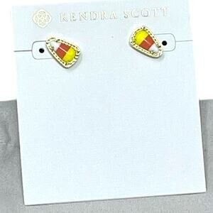 Kendra Scott Candy Corn Stud Earrings – Gold Tone | NWT